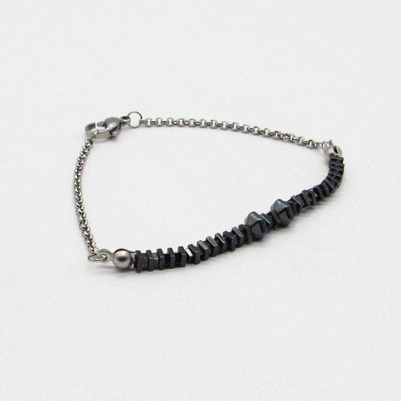 PULSERA CON PIEDRAS /ACERO 